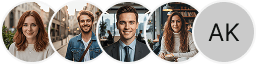 Multiple investor profile avatars on Loyal Payoffidence trading review block
